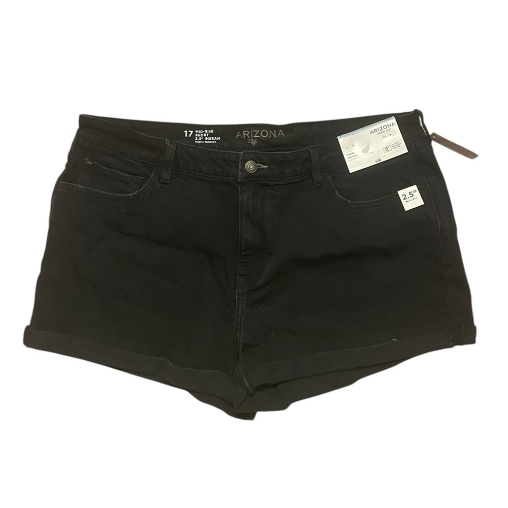 y2k arizona jean co black high waisted denim jean shorts daisy dukes jeans